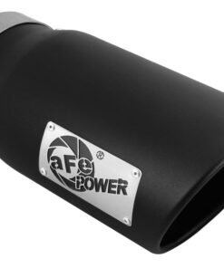 aFe Diesel Exhaust Tip Bolt On Black 5in Inlet x 6in Outlet x 12in Long