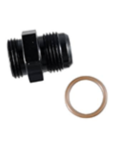 Fragola -6AN x 7/8-14 (10) Radius Fitting - Black