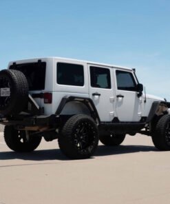 Road Armor 07-18 Jeep Wrangler JK Stealth Front Fender Flare Body Armor w/LED DRL - Tex Blk