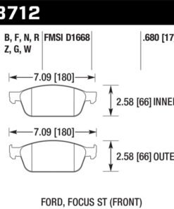 Hawk 13 Ford Focus Street 5.0 Front Brake Pads