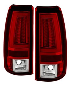 Spyder Chevy Silverado 1500/2500 99-02 Version 2 LED Tail Lights - Red Clear ALT-YD-CS99V2-LED-RC
