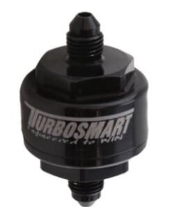Turbosmart Billet Turbo Oil Feed Filter w/ 44 Micron Pleated Disc AN-4 Male Inlet - Black