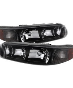 Xtune Buick Century 97-05 Regal 97-04 Crystal Headlights Black HD-JH-BUCEN97-AM-BK