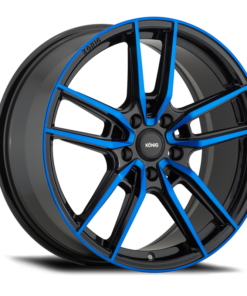 Konig Myth 18x8 5x108 ET43 Gloss Black w/ Blue Tinted Clearcoat