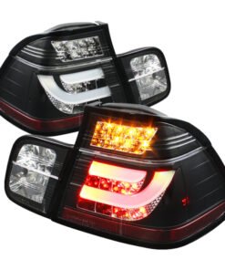 Spyder BMW E46 3-Series 99-01 4Dr Light Bar Style LED Tail Lights Black ALT-YD-BE4699-4D-LBLED-BK