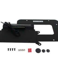 Kentrol 07-18 Jeep Wrangler JK BackSide License Plate Mount with LEDs - Textured Black
