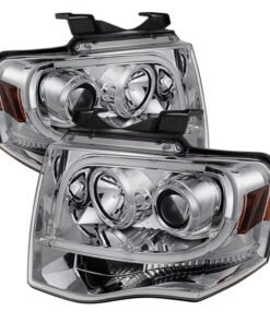 Spyder Ford Expedition 07-13 Projector Headlights Light Tube DRL Chrm PRO-YD-FE07-LTDRL-C