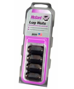 McGard Hex Lug Nut (Cone Seat) M12X1.5 / 13/16 Hex / 1.5in. Length (4-pack) - Black