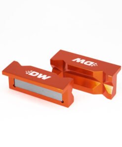 DeatschWerks 4in. Aluminum Soft Jaws w/ Magnet - Orange Anodized