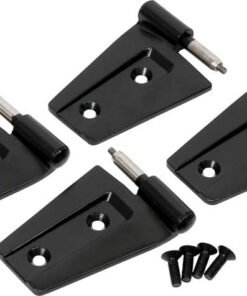 Kentrol 07-18 Jeep Wrangler JK Door Hinge Set 4 Pieces 2 Door - Powdercoat Black