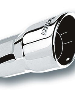 Borla 2.25in Inlet 3.5in Round Rolled Angle Cut Intercooled Outlet x 6.5in Long Embossed Tip