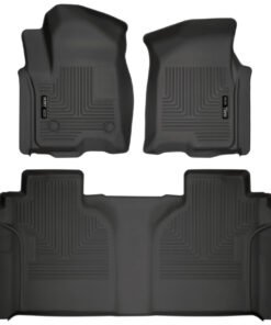 Husky Liners 2019 Chevrolet Silverado 1500 Crew Cab WeatherBeater Blk Front & 2nd Seat Floor Liners