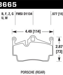 Hawk 13-16 Porsche 911 Rear HPS 5.0 Brake Pads
