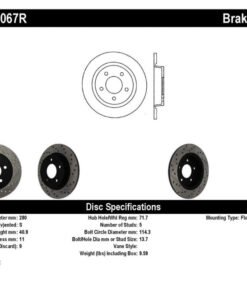 StopTech 04-10 Mazda3 Slotted & Drilled Right Rear Rotor