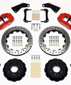 Wilwood Narrow Superlite 6R Front Hat Kit 13.06in Drill Red 65-82 Corvette C2/C3