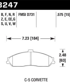 Hawk 2008-2009 Cadillac BLR Platinum HPS 5.0 Front Brake Pads