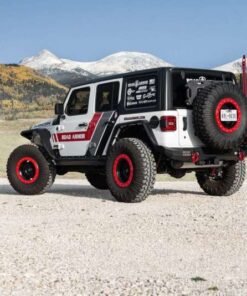 Road Armor 18-20 Jeep Wrangler JL Stealth Rear Bumper Mid Width w/Tire Carrier Assembly - Tex Blk