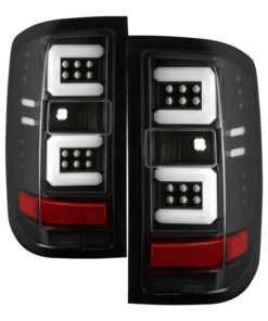 Spyder 16-18 Chevy Silverado Light Bar LED Tail Lights - All Black ALT-YD-CS16-LED-B