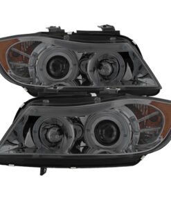 Spyder BMW E90 3-Series 06-08 Projector LED Halo Amber Reflctr Rplc Bulb Smke PRO-YD-BMWE9005-AM-SM