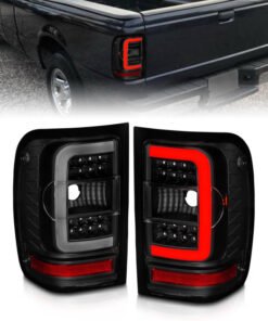 ANZO 01-11 Ford Ranger LED Taillights - Black Housing w/ Smoke Lens & Light Bar