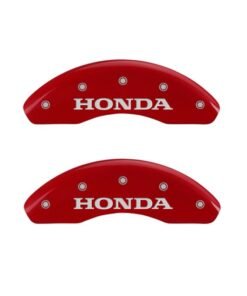 MGP 4 Caliper Covers Engraved Front & Rear Honda Red finish silver ch