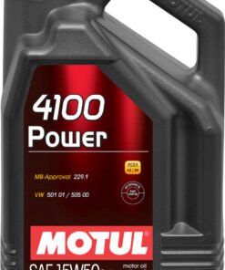 Motul 5L Engine Oil 4100 POWER 15W50 - VW 505 00 501 01 - MB 229.1 - Case of 4