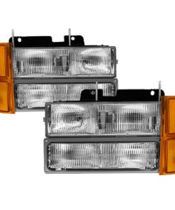 Xtune Chevy Suburban 94-98 Headlights w/ Corner & Parking Lights 8pcs - OEM HD-JH-CCK94-OE-C-SET