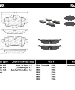 StopTech Performance 07-09 Mini Cooper/Cooper S Rear Brake Pads