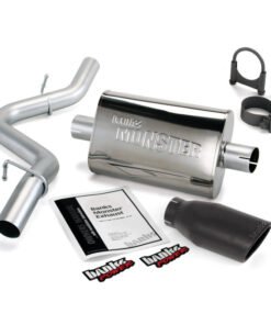 Banks Power 97-99 Jeep 2.5/4.0L Wrangler Slip Fit Cat Monster Exh Sys - SS Single Exh w/ Blk Tip