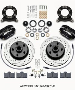 Wilwood Forged Dynalite-M Front Kit 11.30in 1 PC Rotor&Hub-Drill 65-69 Mustang Disc & Drum Spindle