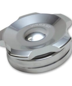 Vibrant 2.75in OD Aluminum Weld Bungs w/ Polished Aluminum Threaded Cap (incl. O-Ring)
