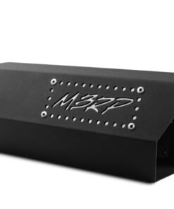 MBRP Universal Hex Tip 4in Inlet 16in Length w/ Logo - Black Coated