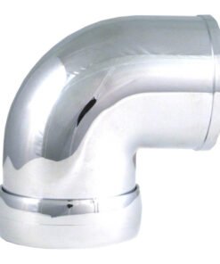 Spectre Universal Intake Elbow Tube (ABS) w/Collar 3in. OD / 90 Degree - Chrome