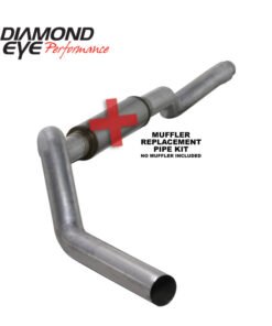 Diamond Eye KIT 5in CB MFLR RPLCMENT PIPE SGL AL: 2006-2007.5 CHEVY 6.6L 2500/3500