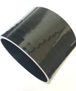 Stainless Bros 4.0in Straight 4-Ply Silicone Coupler - Black