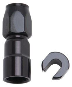 Russell Performance 5/16in SAE Quick Disc Female to -6 Hose Black Straight Degree Hose End