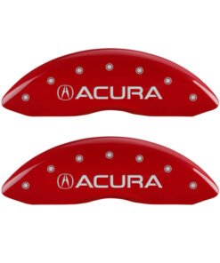 MGP 4 Caliper Covers Front Acura Rear MDX Red Finish Silver Characters