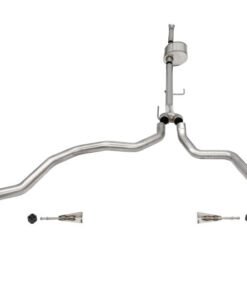Corsa 2021-2022 Ford F-150 SuperCab/6.5in Bed 5.0L V8 Xtreme Cat-Back Dual Rear Exit-Black PVD