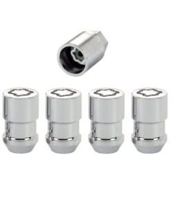 McGard Wheel Lock Nut Set - 4pk. (Cone Seat) 7/16-20 / 3/4 Hex / 1.46in. Length - Chrome