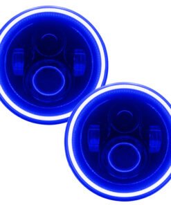 Oracle 7in High Powered LED Headlights - Black Bezel - Blue