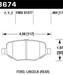 Hawk 09-15 Ford Flex / 13-16 Ford Police Interceptor LTS Street Rear Brake Pads