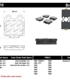 StopTech Performance 98-05 Lexus GS 300/350/400/430/450H / 00-05 IS250/300/350 Rear Brake Pads