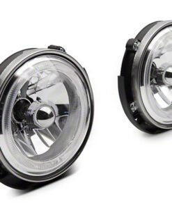 Raxiom 07-18 Jeep Wrangler JK LED Halo Headlights- Chrome Housing (Clear Lens)
