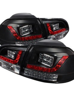 Spyder Volkswagen Golf/GTI 10-13 LED Tail Lights Black ALT-YD-VG10-LED-BK