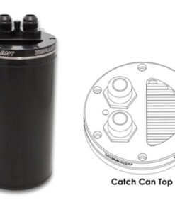 Vibrant 4in OD Universal Catch Can 2.0 w/ Integrated Filter Aluminum - Anodized Black