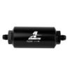 Aeromotive In-Line Filter - (AN-6 Male) 10 Micron Microglass Element Bright Dip Black Finish