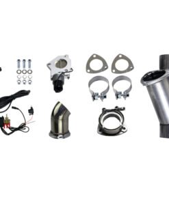 Granatelli 2.5in Aluminized Mild Steel Electronic Exhaust Cutout System w/Slip Fit & Band Clamps