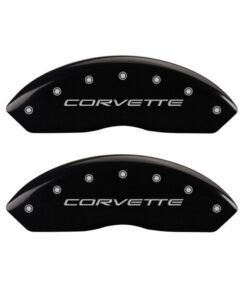 MGP 4 Caliper Covers Engraved Front & Rear C5/Corvette Black finish silver ch