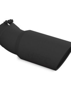 MBRP Universal Tip 6in OD 5in Inlet 15.5in Length 30 Deg Bend Angled Rolled End Black
