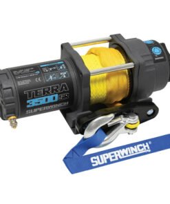 Superwinch 3500 LBS 12V DC 7/32in x 32ft Synthetic Rope Terra 3500SR Winch - Gray Wrinkle